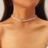 2021 Elegant White Imitation Pearl Choker Necklace for Women Small Big Round Bead Pearl Wedding Necklace Jewelry