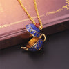 2021 Enamel Tea Cup Pendant Necklace for Women Aesthetic Colourful Sweater Long Neck Chain One Piece Accessories Jewelry Gift