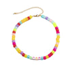 2021 European and American Trend Handmade Beaded Smiley Necklace Simple Rice Beads Star Mix and Match Jewelry Necklaces