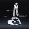 2022 Family Heart Mom Boy Stainless Steel Son Mum Silver Color Chain Necklace for Women Jewelry bijoux femme N4152S01