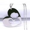 2022 Family Heart Mom Boy Stainless Steel Son Mum Silver Color Chain Necklace for Women Jewelry bijoux femme N4152S01