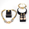 2021 African Nigerian Ring Pendant Bracelet Jewelry Charm Necklace Earrings Dubai Gold Sets for Women Wedding Bridal