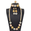 2021 African Nigerian Ring Pendant Bracelet Jewelry Charm Necklace Earrings Dubai Gold Sets for Women Wedding Bridal