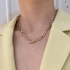 2022 Big Necklace for Women Twist Gold Silver Color Chunky Thick Lock Choker Chain Necklaces Party Jewelry
