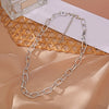 2021 Big Retro Necklace for Women Twist Gold Silver Color Chunky Thick Lock Choker Chain Necklaces Party Jewelry Gifts