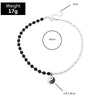2021 Black White Pearl Bead Choker Collar for women men Yin Yang Taichi Pendant Necklace Punk Hip Hop Neck Chain Jewelry