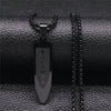 2022 Cross Stainless Steel Necklace for Men Black Color Choker Necklace Jewelry acero inoxidable N4539S02