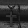 2022 Cross Stainless Steel Necklace for Men Black Color Choker Necklace Jewelry acero inoxidable N4539S02