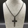 2022 Cross Stainless Steel Necklace for Men Black Color Choker Necklace Jewelry acero inoxidable N4539S02