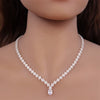 2021 Dazzling Crystal Choker Necklace Rhinestone Chain Silver Color Simple Clavicle Necklace Korean Jewelry