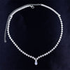 2021 Dazzling Crystal Choker Necklace Rhinestone Chain Silver Color Simple Clavicle Necklace Korean Jewelry