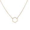 2022 Geometric Hexagon Plain Long Chain Jewelry Necklace Simple Cute Geometric Necklaces for Women Party Necklaces -N142