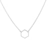 2022 Geometric Hexagon Plain Long Chain Jewelry Necklace Simple Cute Geometric Necklaces for Women Party Necklaces -N142