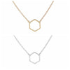 2022 Geometric Hexagon Plain Long Chain Jewelry Necklace Simple Cute Geometric Necklaces for Women Party Necklaces -N142