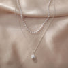 2021 Kpop Pearl Choker Necklace Cute Classic Double Layer Chain Pendant For Women Jewelry Girl Gift чокер