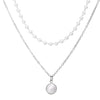 2021 Kpop Pearl Choker Necklace Cute Classic Double Layer Chain Pendant For Women Jewelry Girl Gift чокер