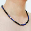 2021 Men Necklace 6mm Natural Tiger eyes Matte Lapis Lazuli Stone Braslet Strand Choker Necklace For Him Accessories