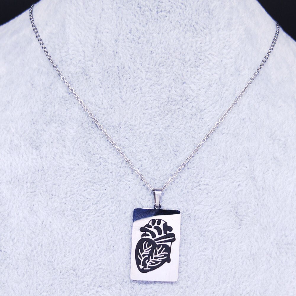 2022 Moon Sun Pentagram Stainless Steel WITCH Necklace for Women/Men Witchcraft Book Necklace Jewelry joyas N1906S02