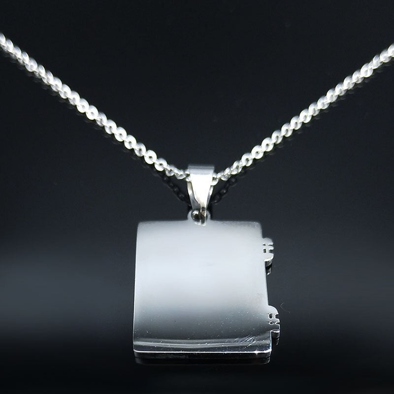 2022 Moon Sun Pentagram Stainless Steel WITCH Necklace for Women/Men Witchcraft Book Necklace Jewelry joyas N1906S02