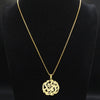 2022 Muslim Allah Loran Stainless Steel Chain Necklace Women Gold Color Islam Necklaces Jewelry colgante mujer N1135S02