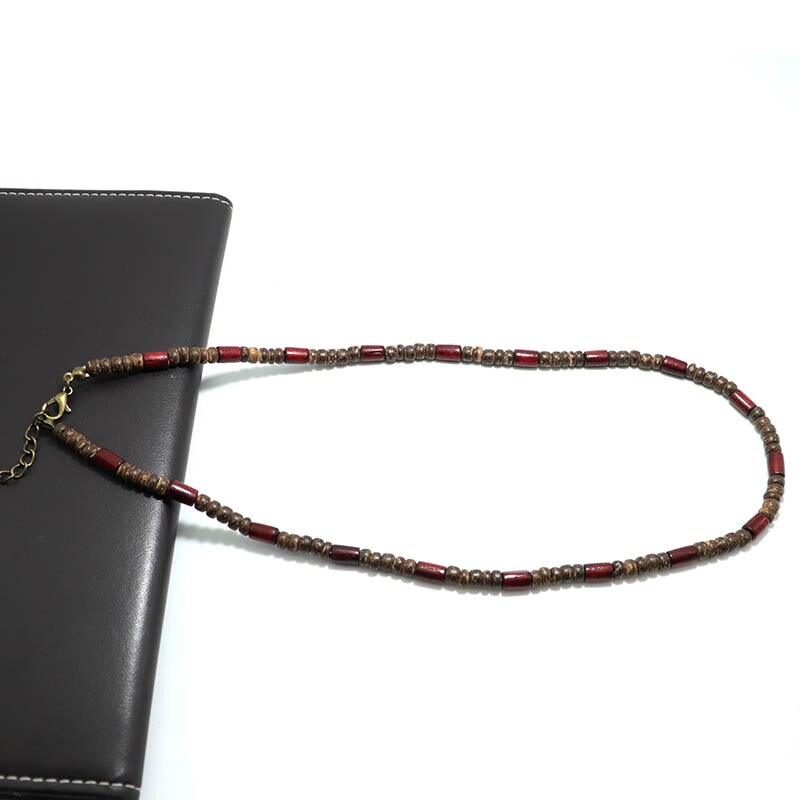 2021 Necklace Men Vintage 4mm/6mm/8mm Natural Wood Rosary Necklace For Him Man Viking Necklace Accessories  Buddha Gift