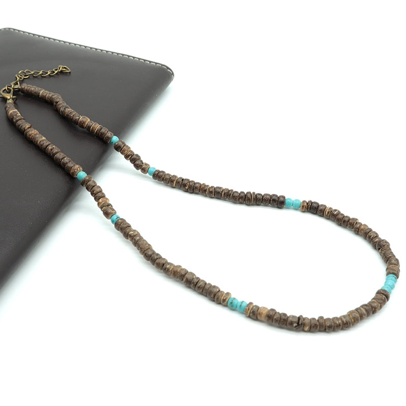 2021 Necklace Men Vintage 4mm/6mm/8mm Natural Wood Rosary Necklace For Him Man Viking Necklace Accessories  Buddha Gift