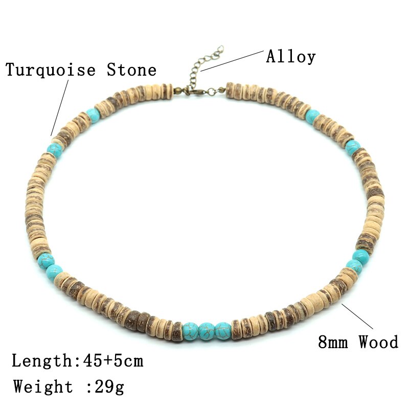 2021 Necklace Men Vintage 4mm/6mm/8mm Natural Wood Rosary Necklace For Him Man Viking Necklace Accessories  Buddha Gift