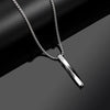 2021 Black Rectangle Pendant Necklace Men Trendy Simple Chain Men Necklace Jewelry Gift