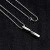 2021 Black Rectangle Pendant Necklace Men Trendy Simple Chain Men Necklace Jewelry Gift