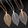 2022 Rose Gold Color Necklace For Women Necklaces & Pendants Sweater Chain Big Leaves Pendant Statement Jewelry Gift