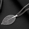2022 Rose Gold Color Necklace For Women Necklaces & Pendants Sweater Chain Big Leaves Pendant Statement Jewelry Gift