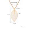 2022 Rose Gold Color Necklace For Women Necklaces & Pendants Sweater Chain Big Leaves Pendant Statement Jewelry Gift