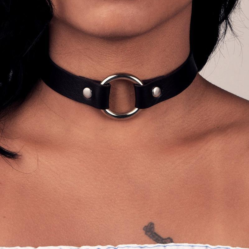 2021 PU Leather Heart Choker Necklace Women Chocker Necklaces Punk Statement Jewelry Collier Wedding Bride Jewelry Gift