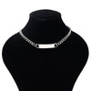 2021 Personality Word Wide Piece Necklace Stainless Steel Necklace Short Chain Sale