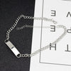 2021 Personality Word Wide Piece Necklace Stainless Steel Necklace Short Chain Sale