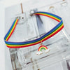 2021 Rainbow LGBT Choker Necklace for Women Couple Moon Water Drop Pendant Clavicle Chain Pride Unisex Jewelry Gift