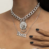 2021 Women Goth Angel Lion Head Pendant Necklace Sets For Women Big Chunky Chain Choker Steampunk Slytherin Jewelry Gift