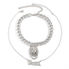 2021 Women Goth Angel Lion Head Pendant Necklace Sets For Women Big Chunky Chain Choker Steampunk Slytherin Jewelry Gift