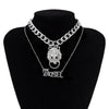 2021 Women Goth Angel Lion Head Pendant Necklace Sets For Women Big Chunky Chain Choker Steampunk Slytherin Jewelry Gift