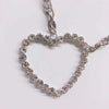2021 punk Rhinestone Heart Pendant Necklace hip hop jewelry women&#39;s  crystal pendant necklace accessories