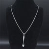 2022 Fork Spoon Stainless Steel Punk Necklace Men/Women Silver Color Big Long Statement Necklace Jewelry collares largos N15S2