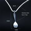 2022 Fork Spoon Stainless Steel Punk Necklace Men/Women Silver Color Big Long Statement Necklace Jewelry collares largos N15S2