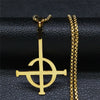 2021 Ghost BC nameless Stainless Steel Necklace Ghoul band Pope emeritus symbol Mask grucifix Poster Necklaces Jewelry N643S03