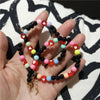 2021 Goth Hip Hop Harajuku Acrylic Red Heart Love Black Beaded Choker Necklace For Couple Trendy Jewelry Accessories