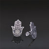 2022 Hamsa Hand Stainless Steel Necklaces Men Black Silver Color Necklaces Pendants Jewelry collier homme N18536