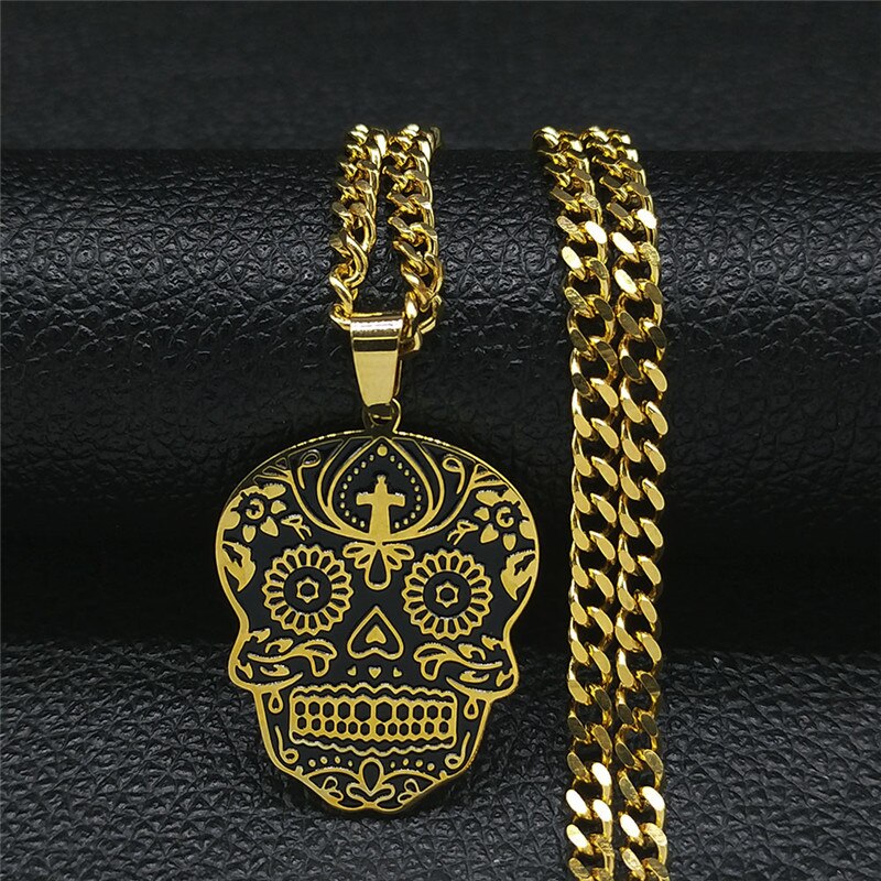 2022 Hamsa Hand Stainless Steel Necklaces Men Black Silver Color Necklaces Pendants Jewelry collier homme N18536