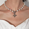 2022 Heart Choker Pearl Necklace For Women Butterfly Necklaces Pendant Collar Chokers Chains Bead Necklace Women's Jewelry