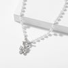 2022 Heart Choker Pearl Necklace For Women Butterfly Necklaces Pendant Collar Chokers Chains Bead Necklace Women's Jewelry