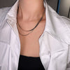 2021  Clavicle Blade Statement Women Gold Silver Color Blade Chain Choker Necklace Women Sexy Flat Snake Link Chain