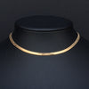2021  Clavicle Blade Statement Women Gold Silver Color Blade Chain Choker Necklace Women Sexy Flat Snake Link Chain